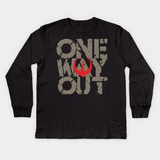 One Way Out Kids Long Sleeve T-Shirt